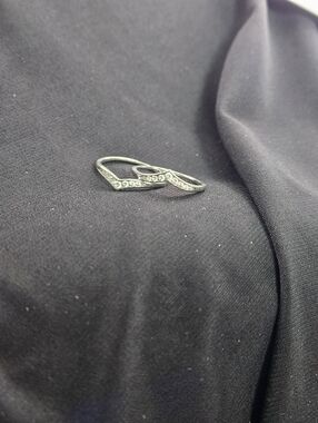 Elegant Sterling Silver Chevron Pair Of Rings